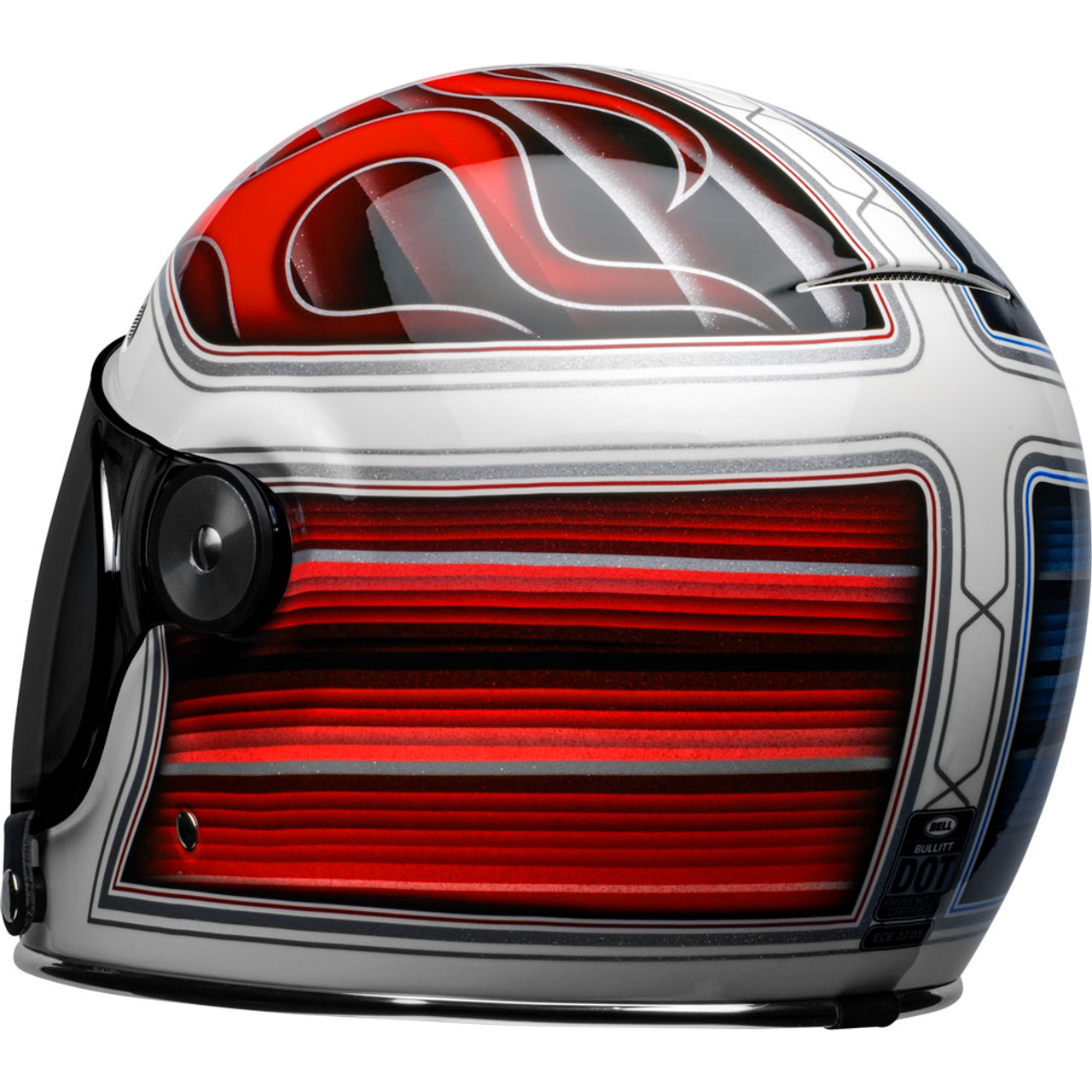 Bell Bullitt Helmet - Barracuda Gloss White/Red/Blue - Get Lowered Cycles