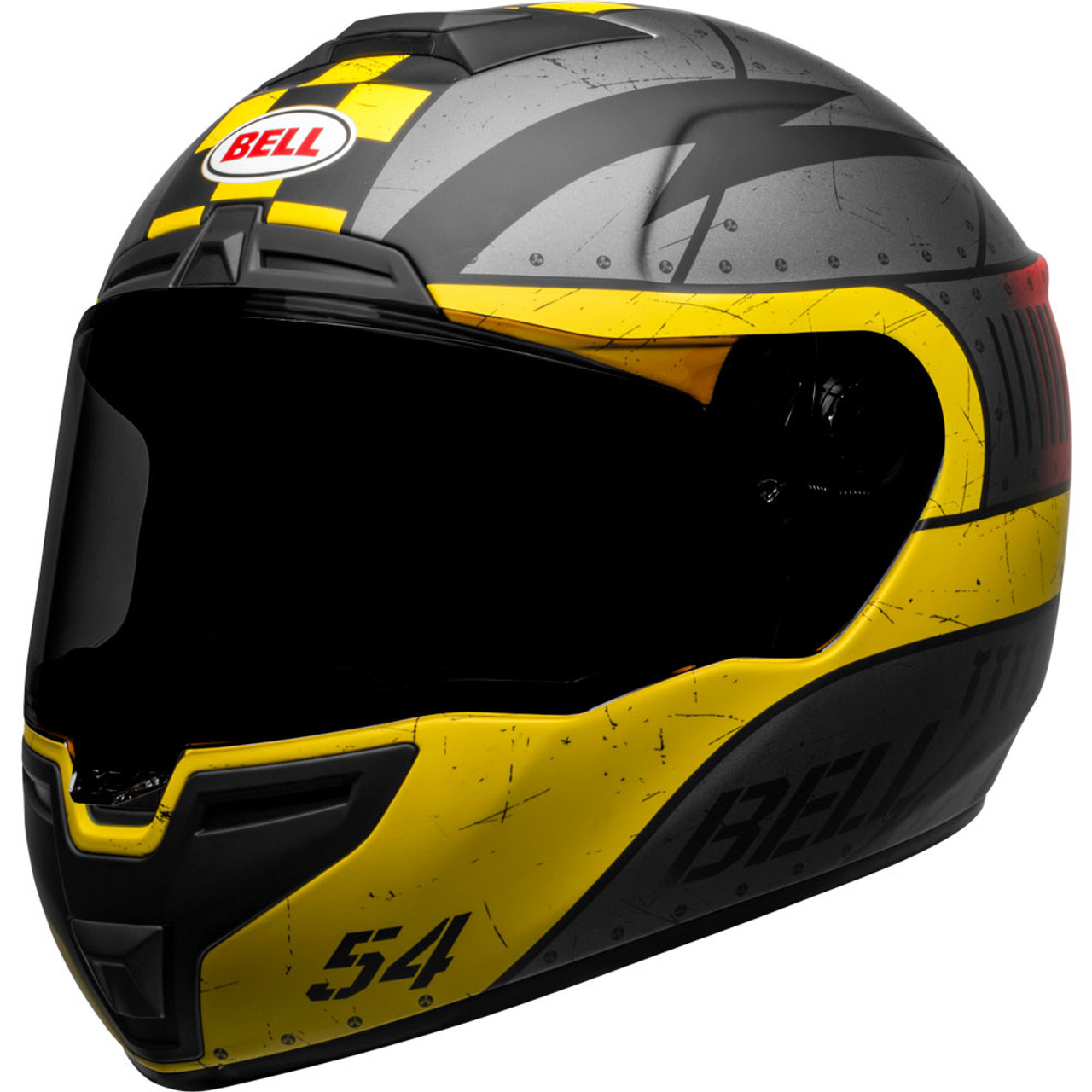 Bell SRT Devil May Care Matte Gray/Yellow Helmet - Get