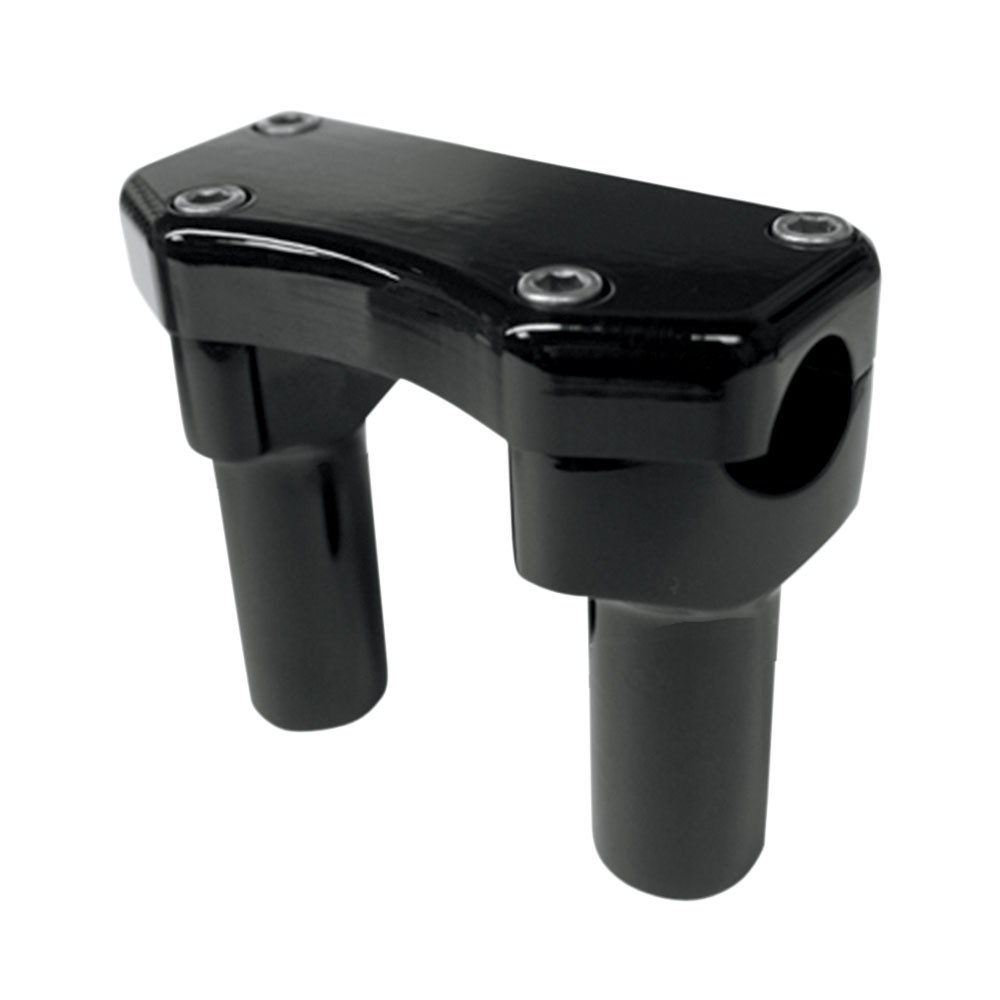 Drag Specialties 4" Straight Handlebar Risers/Top Clamp Kit - Gloss ...
