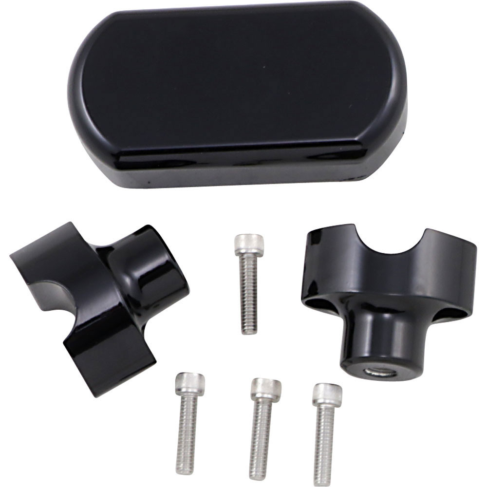 Hill Country Custom Cycles Gorilla Grabber Handlebar Riser Top Clamp – Gloss Black, Fits Harley Dyna, Softail, XL