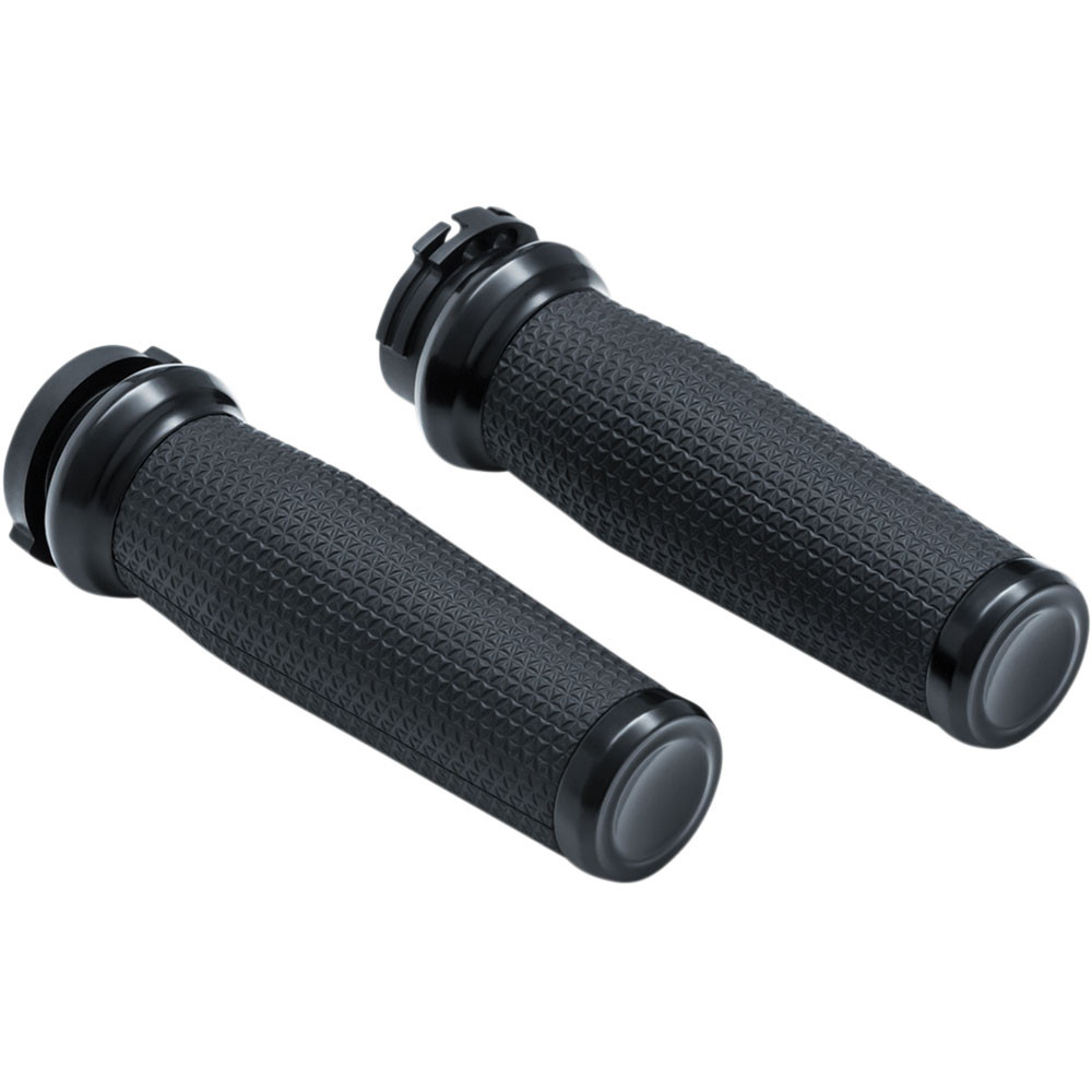 Kuryakyn Thresher Grips for Harley Dual Cable - Black - 5941 - Get