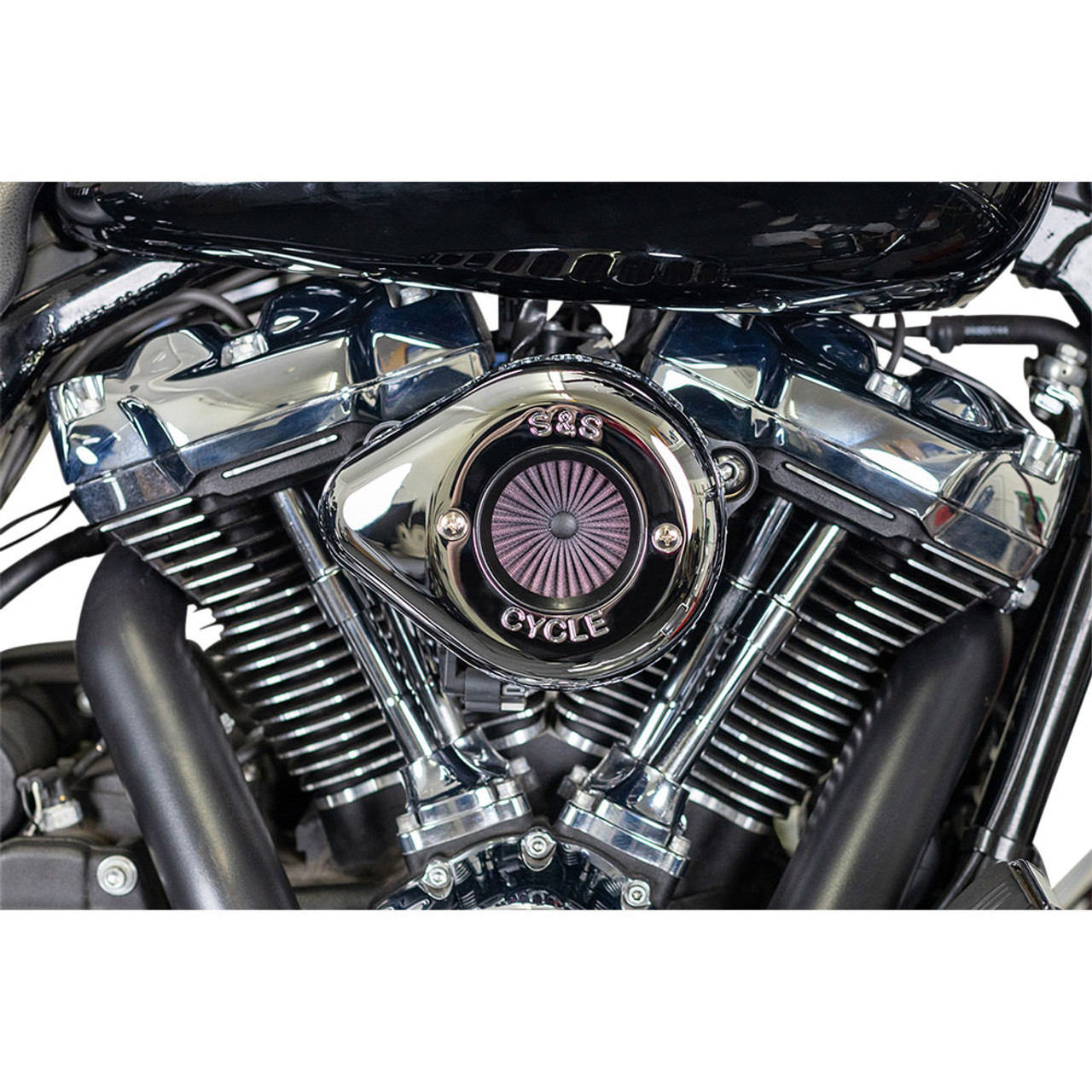 S&S Stealth Air Stinger Air Cleaner Teardrop Kit for 2017-2022 Harley M8 -  Chrome