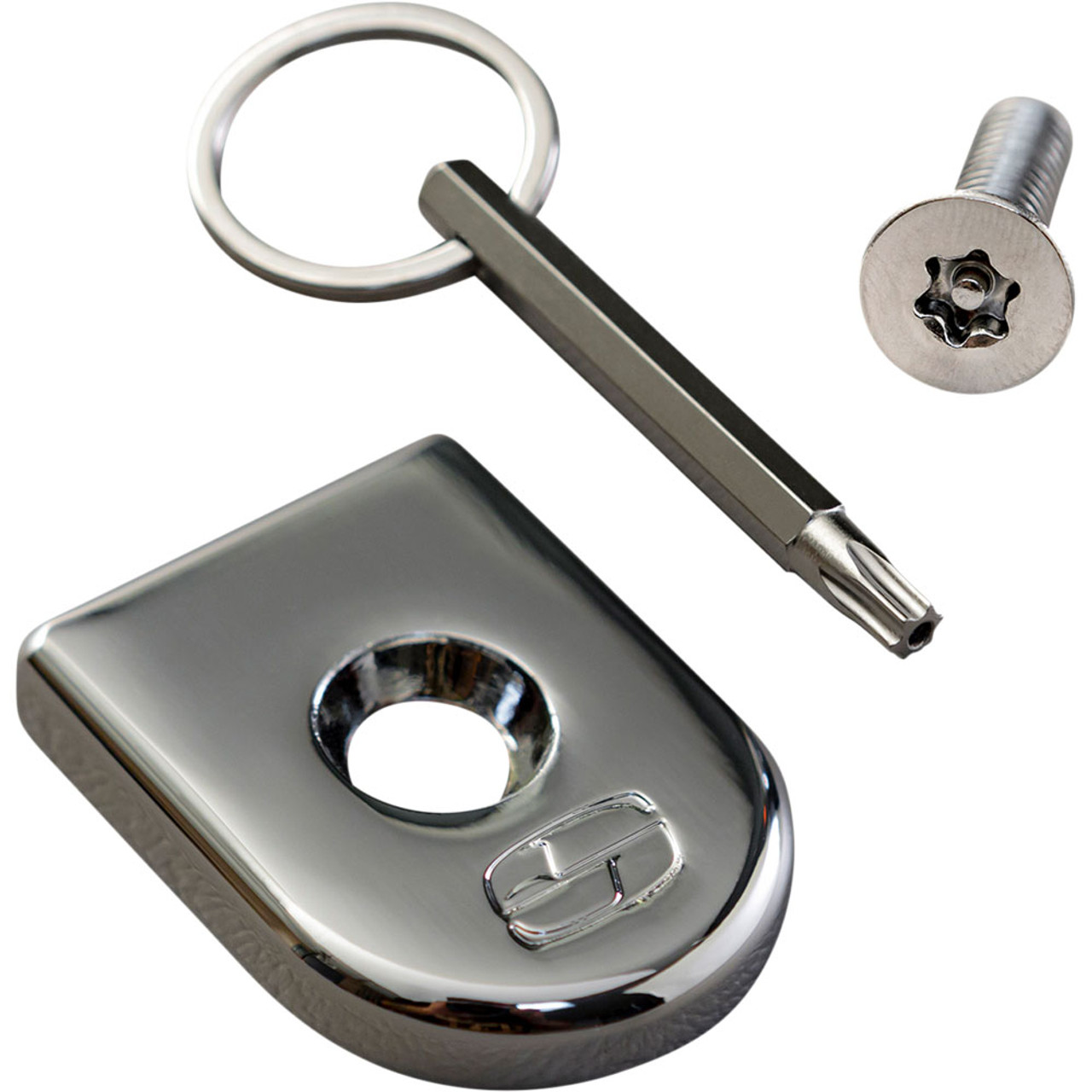 Saddlemen Security Seat Screw for Harley - Chrome