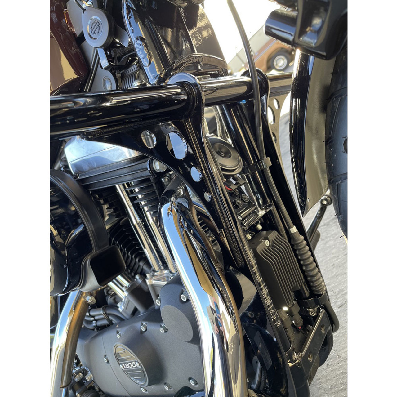Bung King Forward Control Highway Peg Crash Sky Bar for Harley Sportster