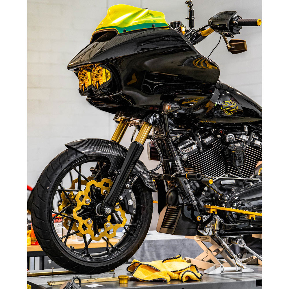 ARLEN NESS パフォーマンスジャケット L ブラック/イエロー　XXLW Arlen Ness 49mm Fork Tubes for 2017-2023 Harley Touring - Gold