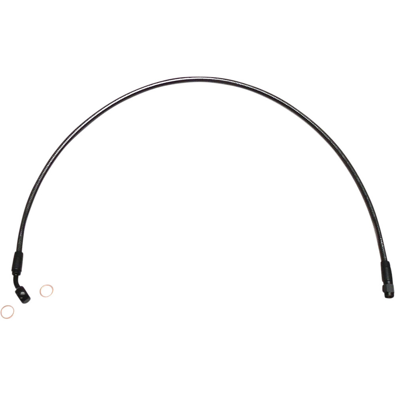 Magnum 12mm-35° Alternative Length ABS Front Brake Line - Black Pearl