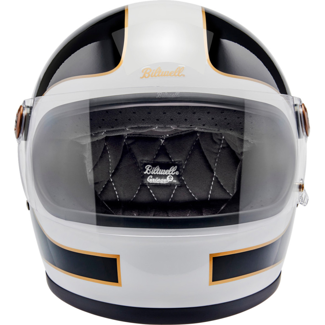 Biltwell Gringo S ECE Gloss White/Black Tracker Helmet - Get