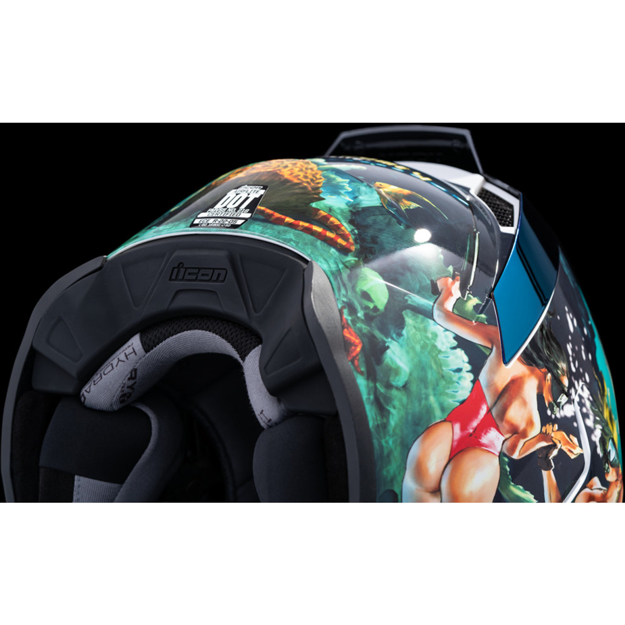 Icon Airflite Pleasuredome フルフェイス XL. Icon Airflite Pleasuredome 4 Helmet - Sportbike Track Gear