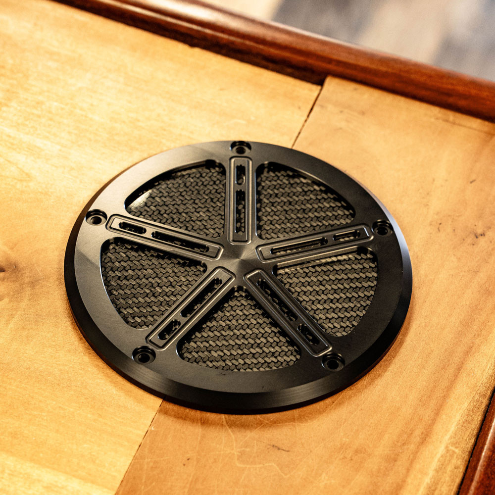 Cabon Inset Hofmann Designs Signature Derby Cover w/ Carbon Insert for Harley M8 ...