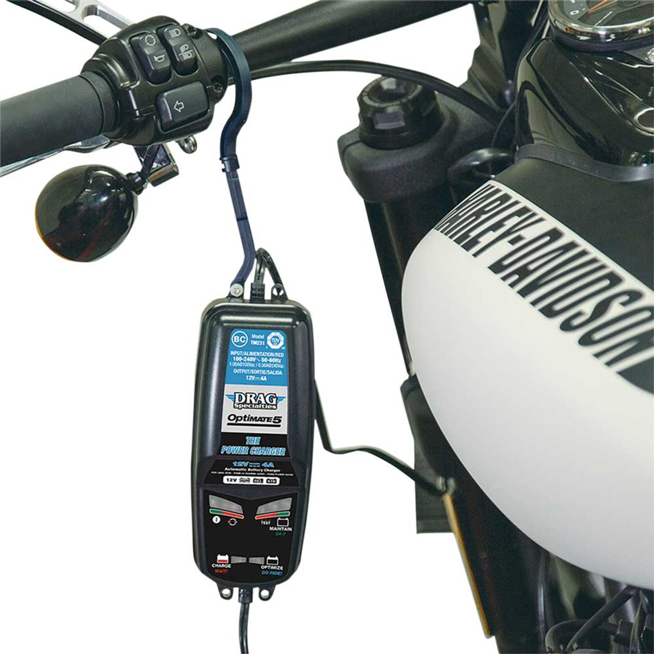 Drag Specialties Optimate 5 Power Battery Charger - 3807-0467 - Get Lowered  Cycles