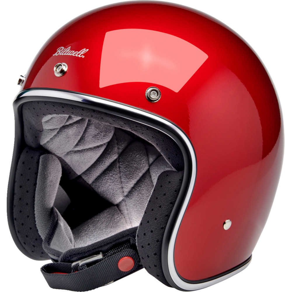 Biltwell Bonanza Motorcycle Helmet - Metallic Cherry Red - Get
