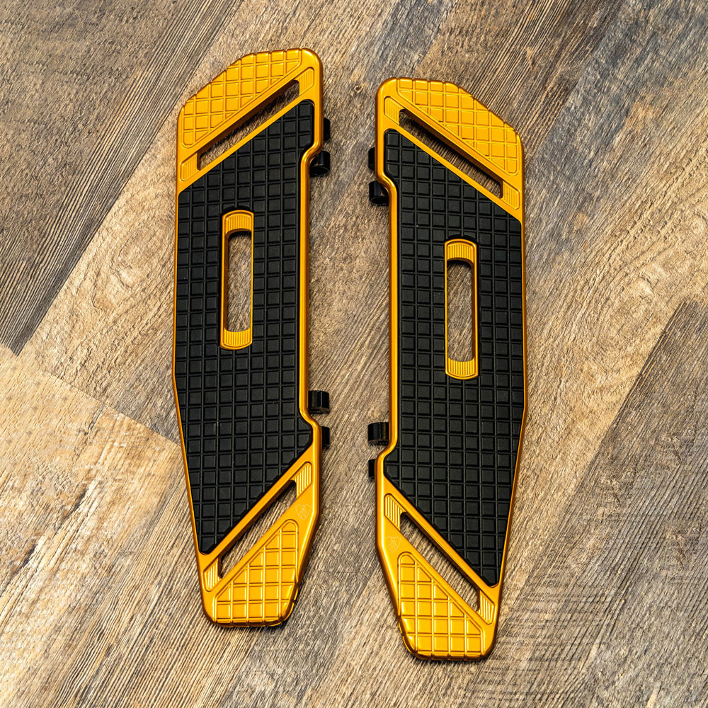 Arlen Ness Speedliner Floorboards for Harley Gold 410035 Get Lowered Cycles