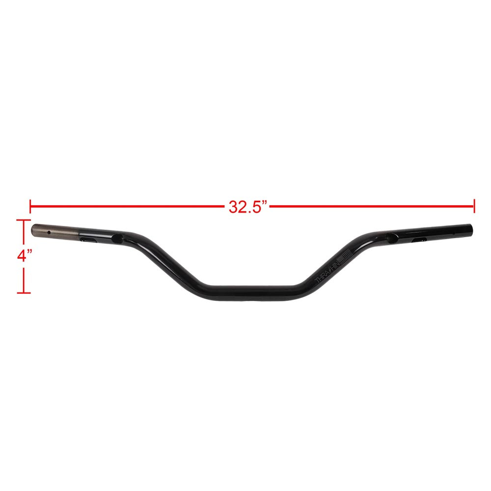 Thrashin Supply Mid Bend Bars for 2024 Harley Touring - Black