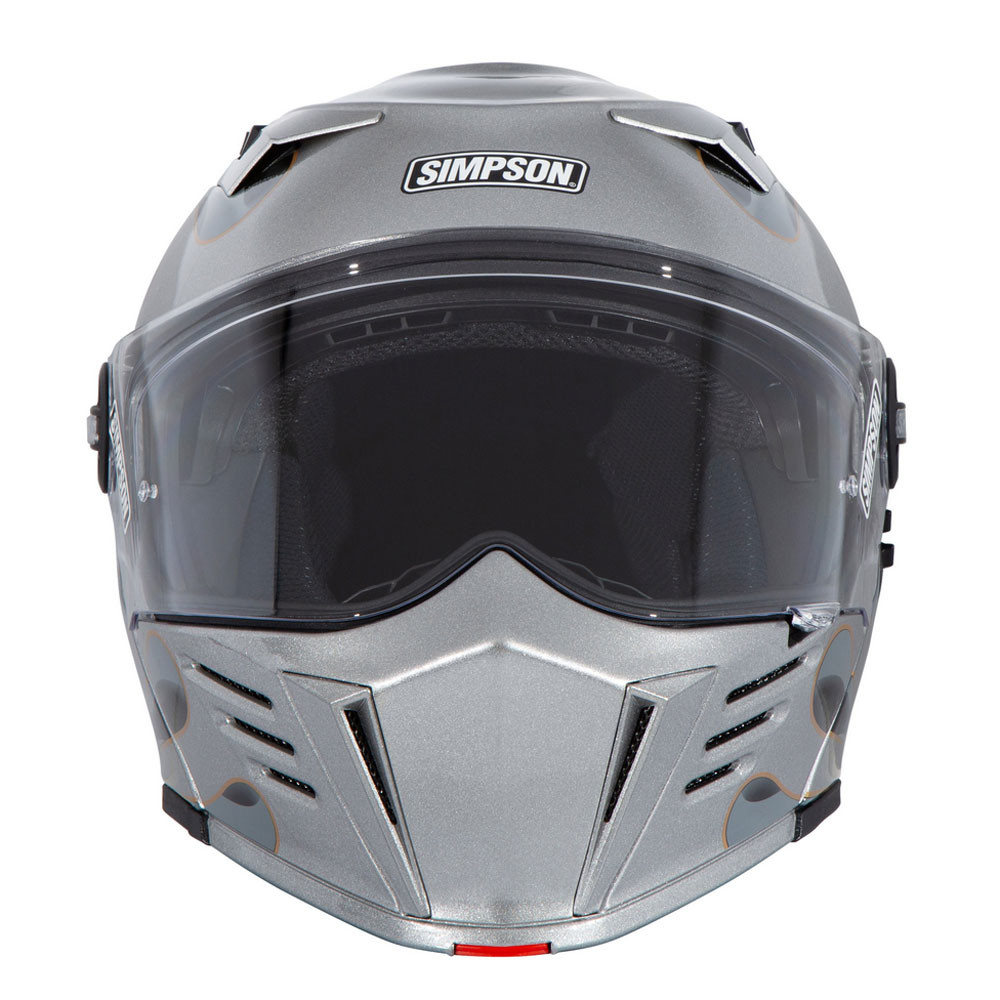 Simpson Mod Bandit Modular Helmet - Silver Wildfire - Get Lowered