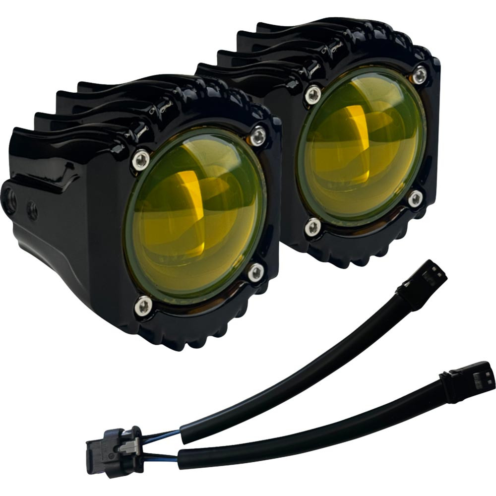 ハーレー　フラッシュLEDフォグライト Shark Demon LED Fog Lights 2023-25 Touring | Soft Switch 4,140 Lumens