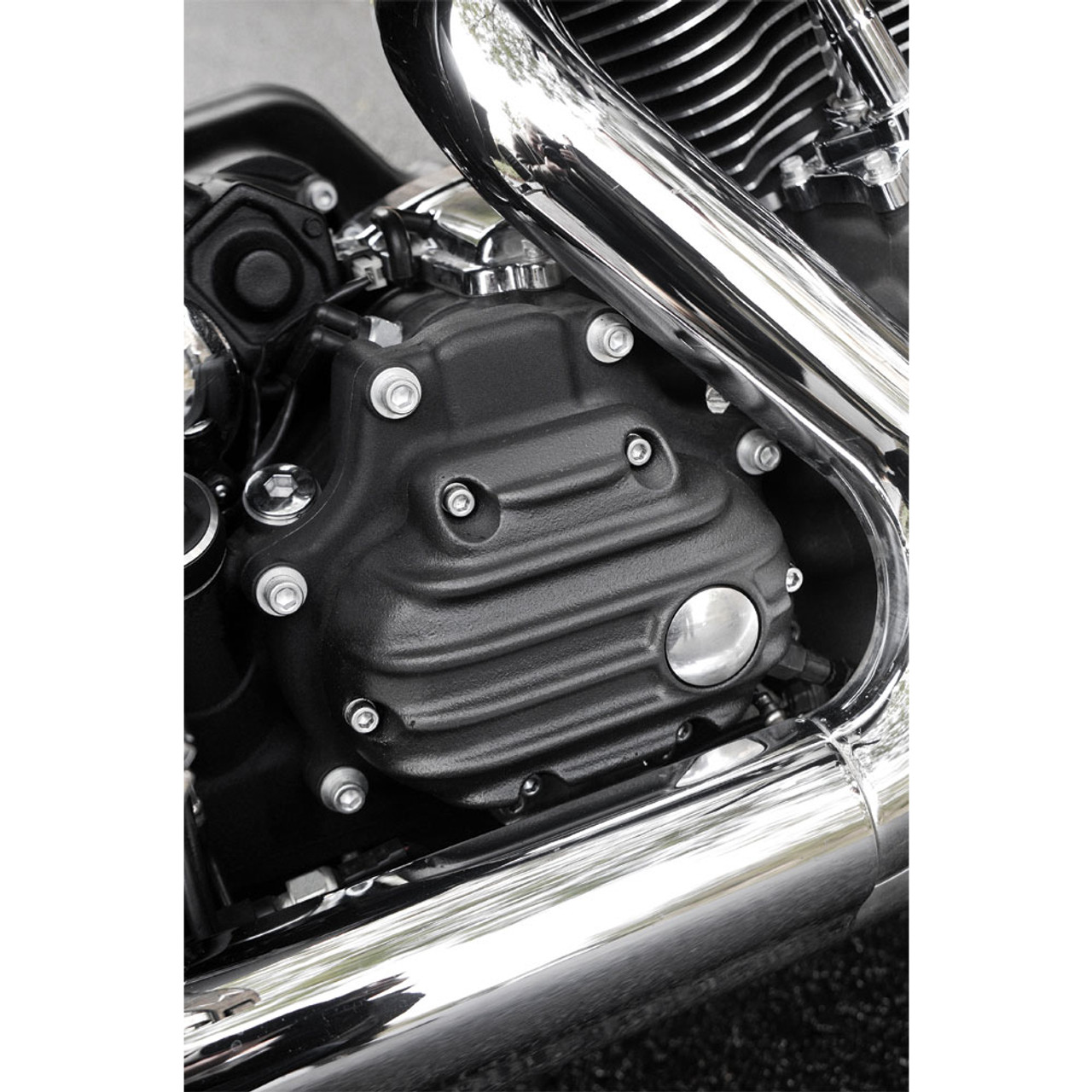 TWIN CAM ENGINE COVERS - GLOSS BLACK - Transmission Top Cover - Fits  '06-later Dyna and '07-later Softail and '07-'16 Touring<br />and Trike  models / Transmission Covers / Multi-fit / Parts 