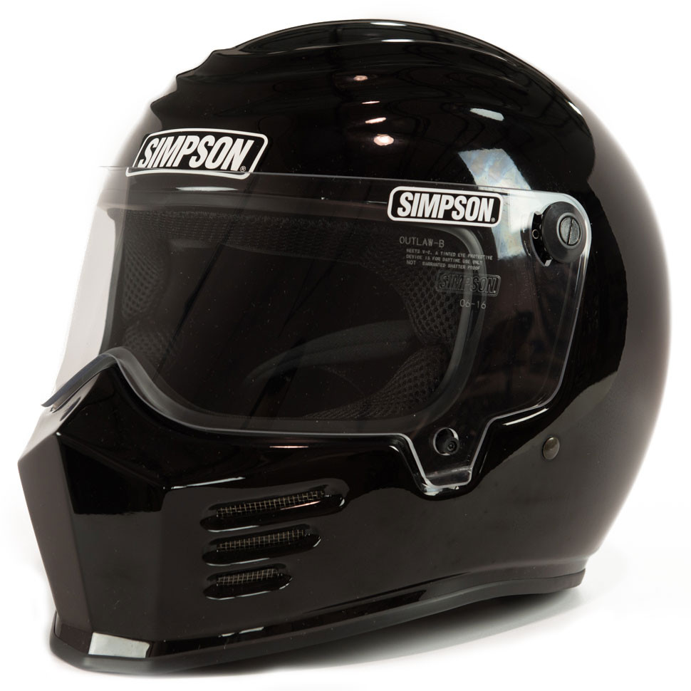 Simpson Outlaw Bandit Motorcycle Helmet - Gloss Black - Get