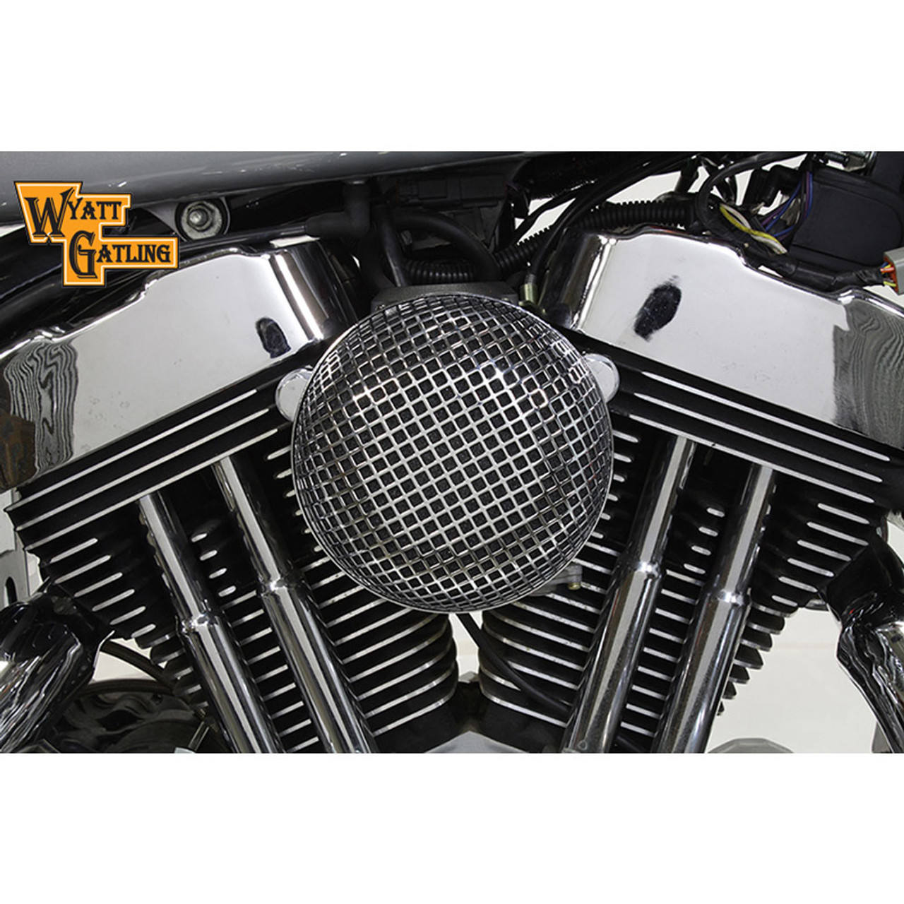 V-Twin Chrome Round Mesh Air Cleaner for 1991-2016 Harley Sportster