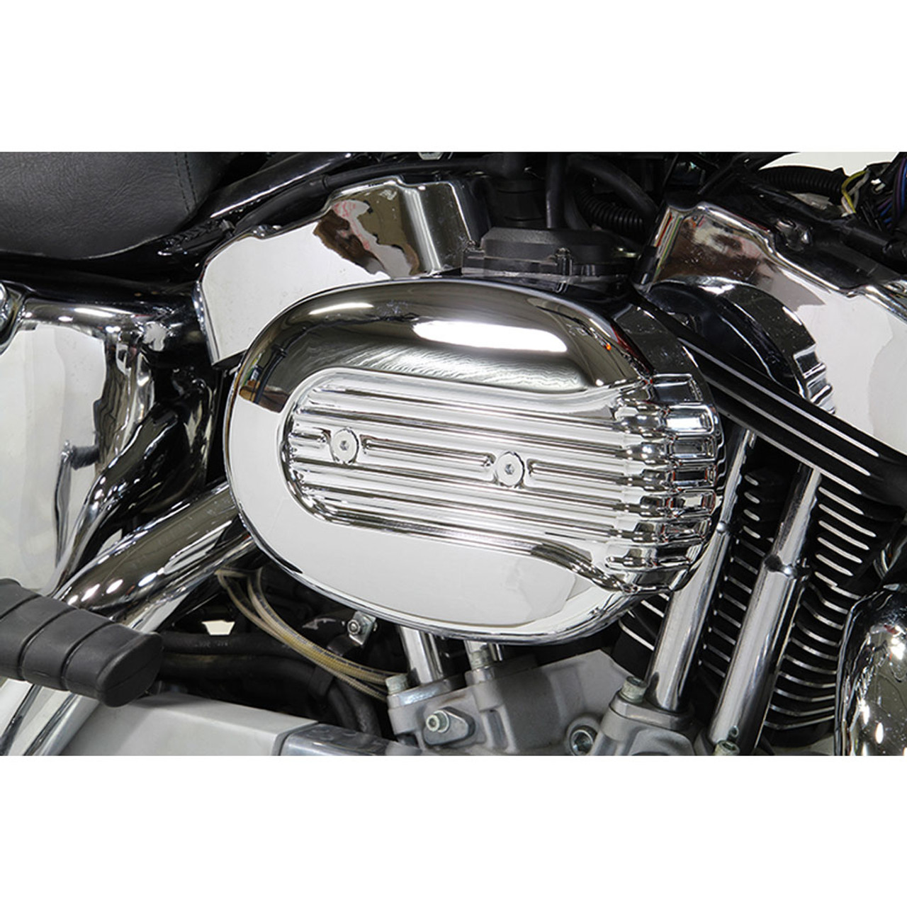 V-Twin Chrome Oval Late Style Air Cleaner for 1991-2016 Harley Sportster -  Get Lowered Cycles