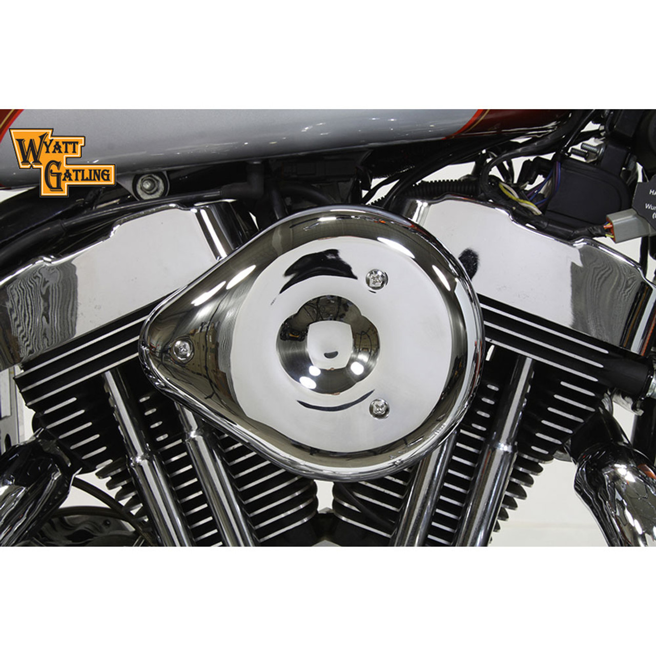 Chrome Tear Drop Air Cleaner for Harley Davidson by V-Twin
