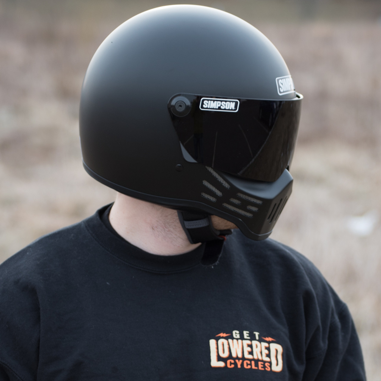 Simpson M30 Motorcycle Helmet - Matte Black - Get Lowered Cycles