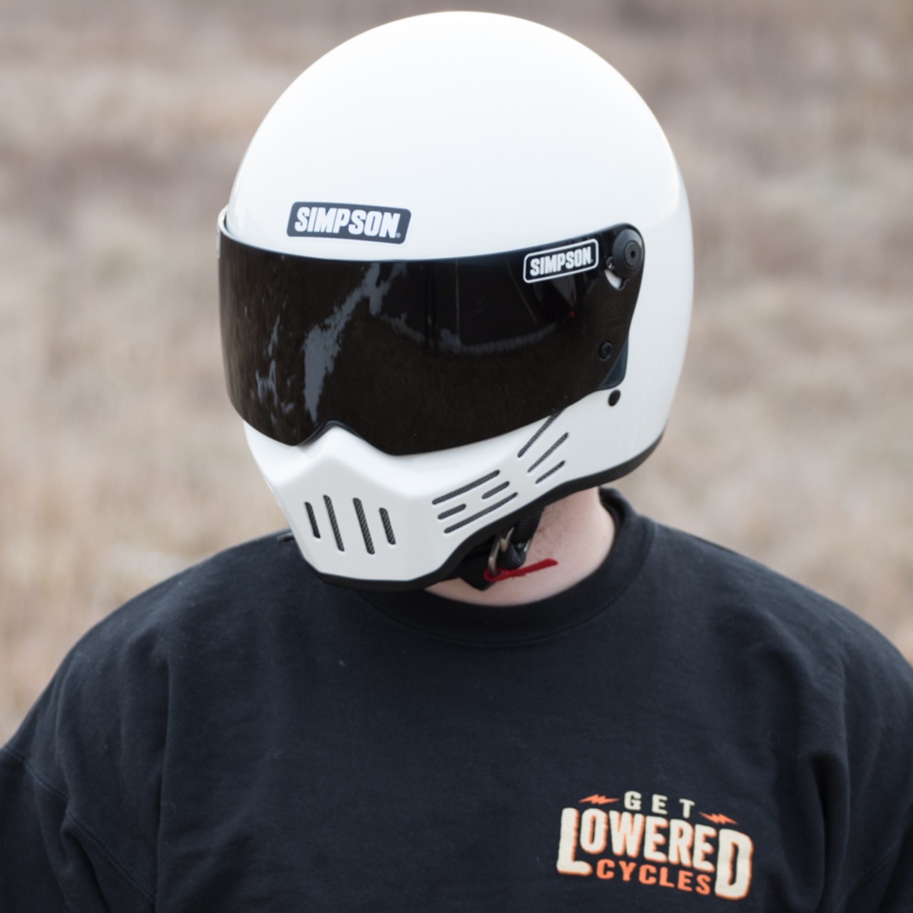 Simpson M30 Bandit Helmet - White - Get Lowered Cycles