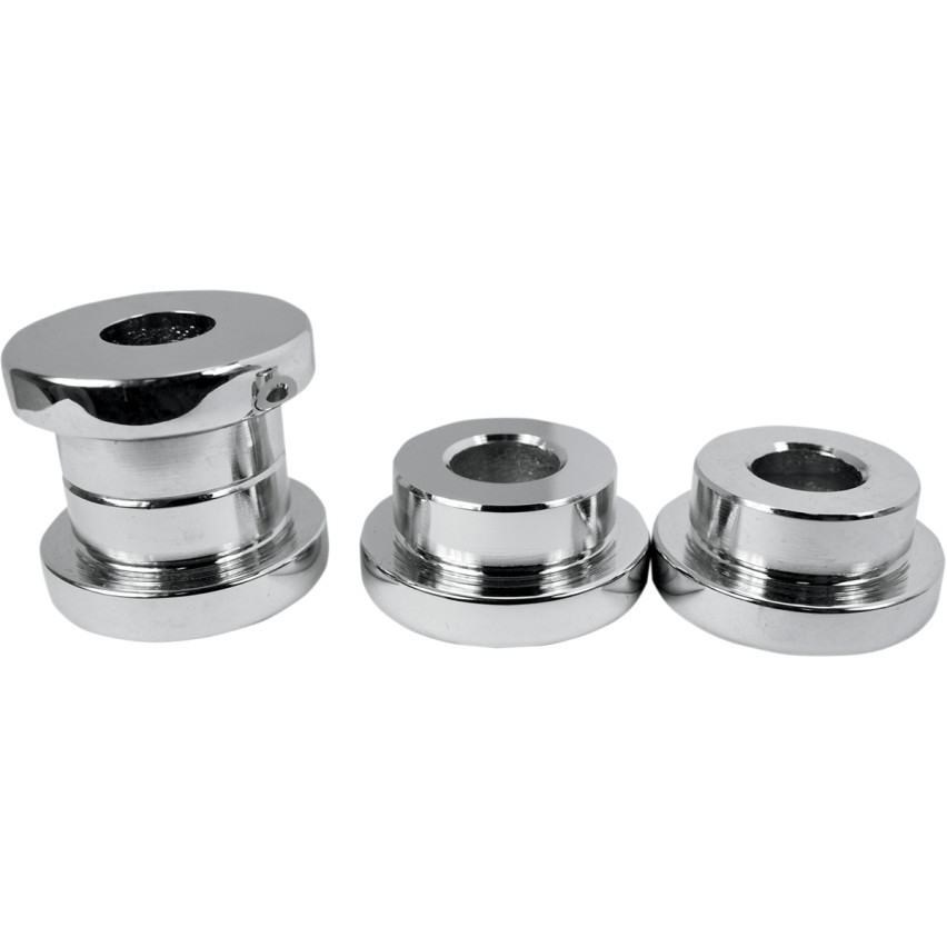 Harle Riser Bushings LA Choppers Solid Riser Bushings for Harley - Chrome - Get Lowered Cycles