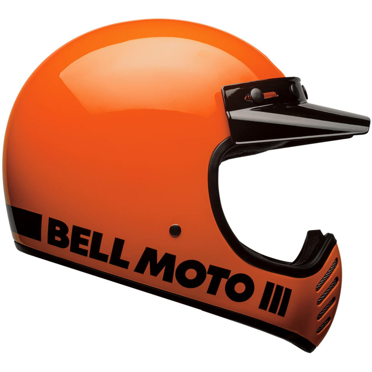 セキュリティ・セーフティ BELL MOTO-3 HI VIZ ORANGE CLASSIC Bell Moto 3 Classic Helmet - Orange - Get Lowered Cycles