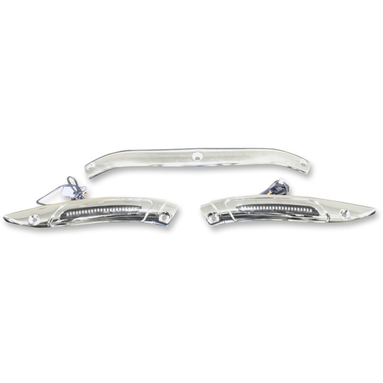 Custom Dynamics Chrome Windshield Trim w// Signals 2006-2013 Harley Road Glide