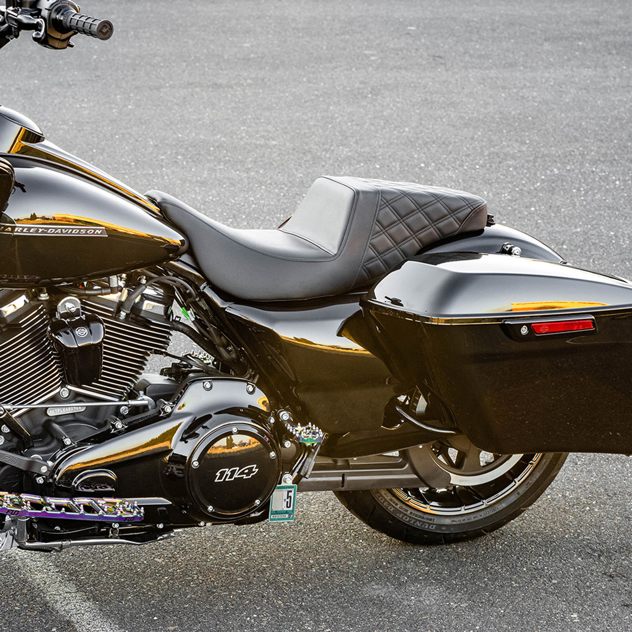 Saddlemen Rear LS Step-Up Seat for 2008-2023 Harley Touring - Black