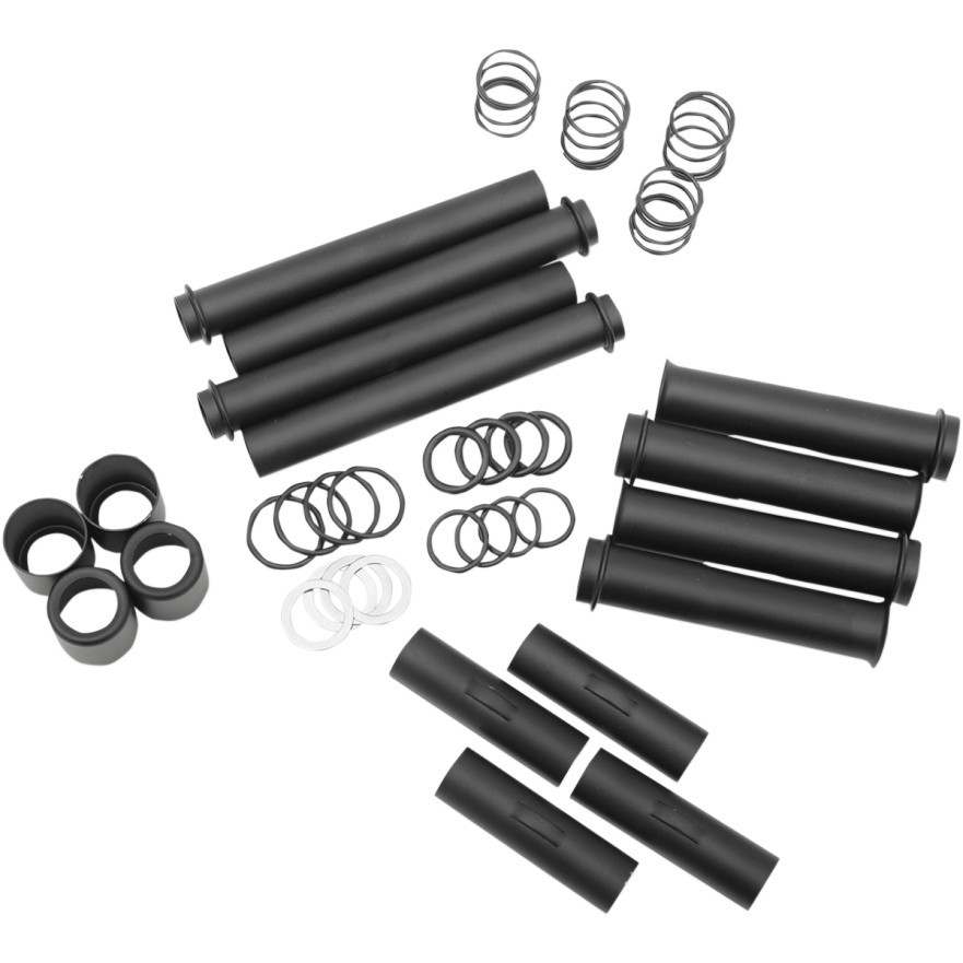 Drag Specialties Satin Black Pushrod Tube Kit for Harley Get Lowered