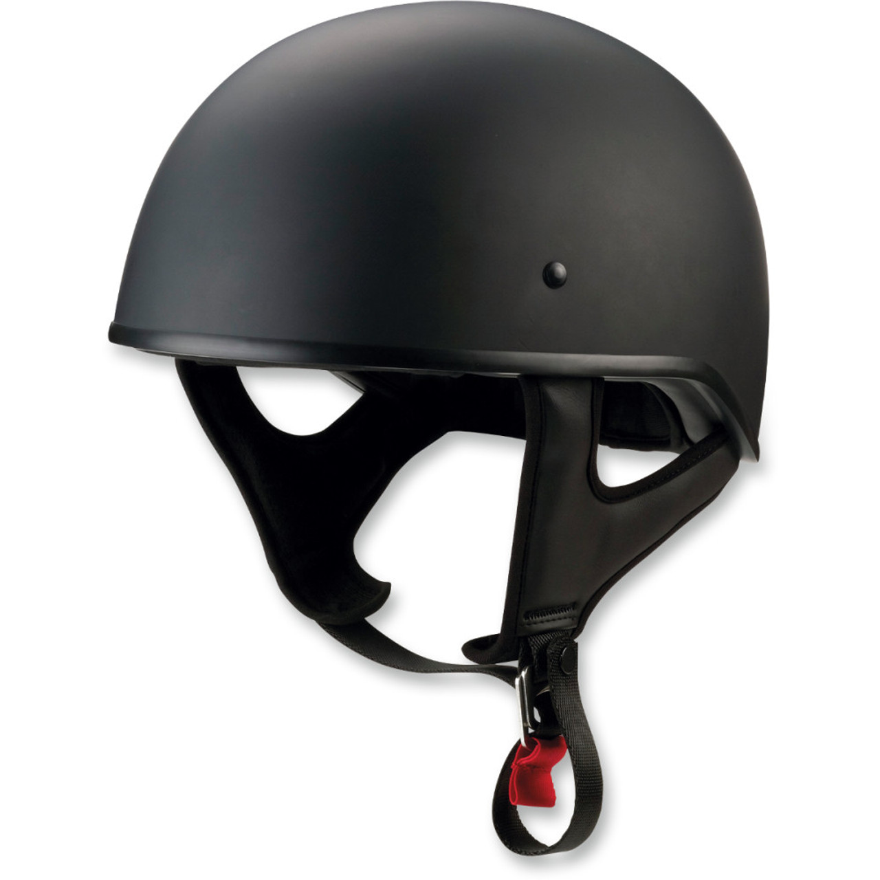 flat black half helmet