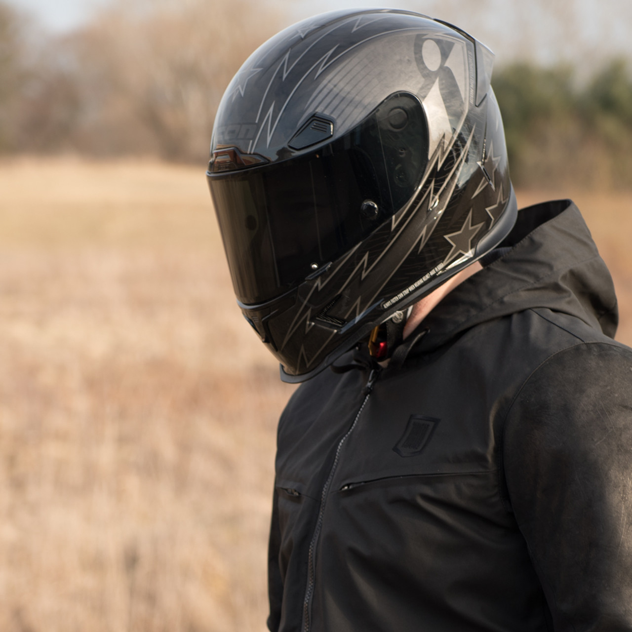 Icon Airframe Pro Black Warbird Motorcycle Helmet - Get Lowered Cycles