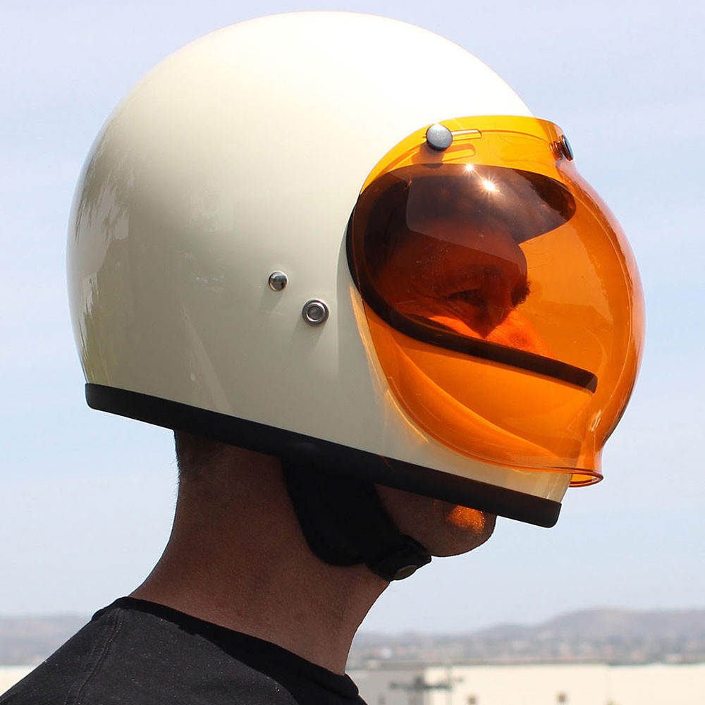 Biltwell Amber Bubble Anti-Fog Shield - BS-ORG-AF-SD - Get Lowered