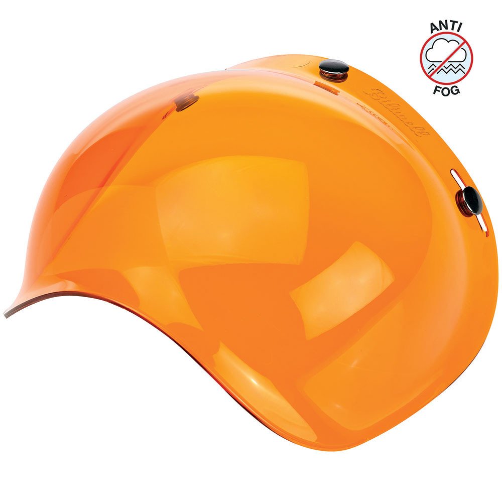 Biltwell Amber Bubble Anti-Fog Shield - BS-ORG-AF-SD - Get Lowered