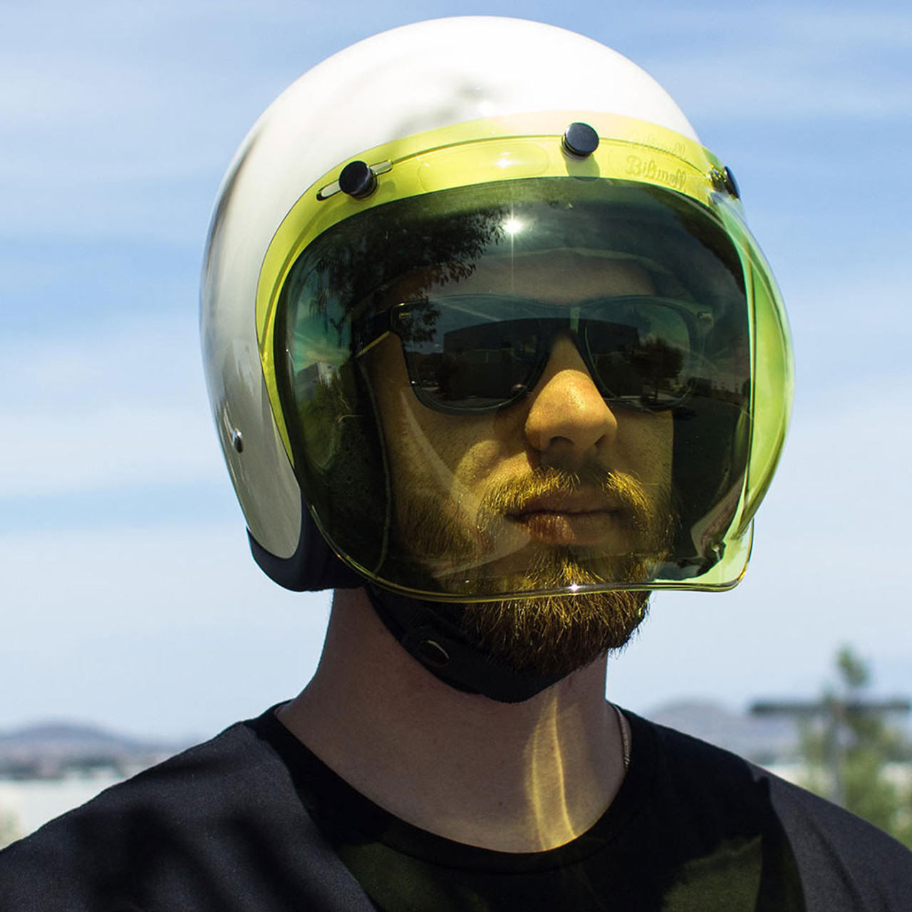 bonanza helmet with bubble shield