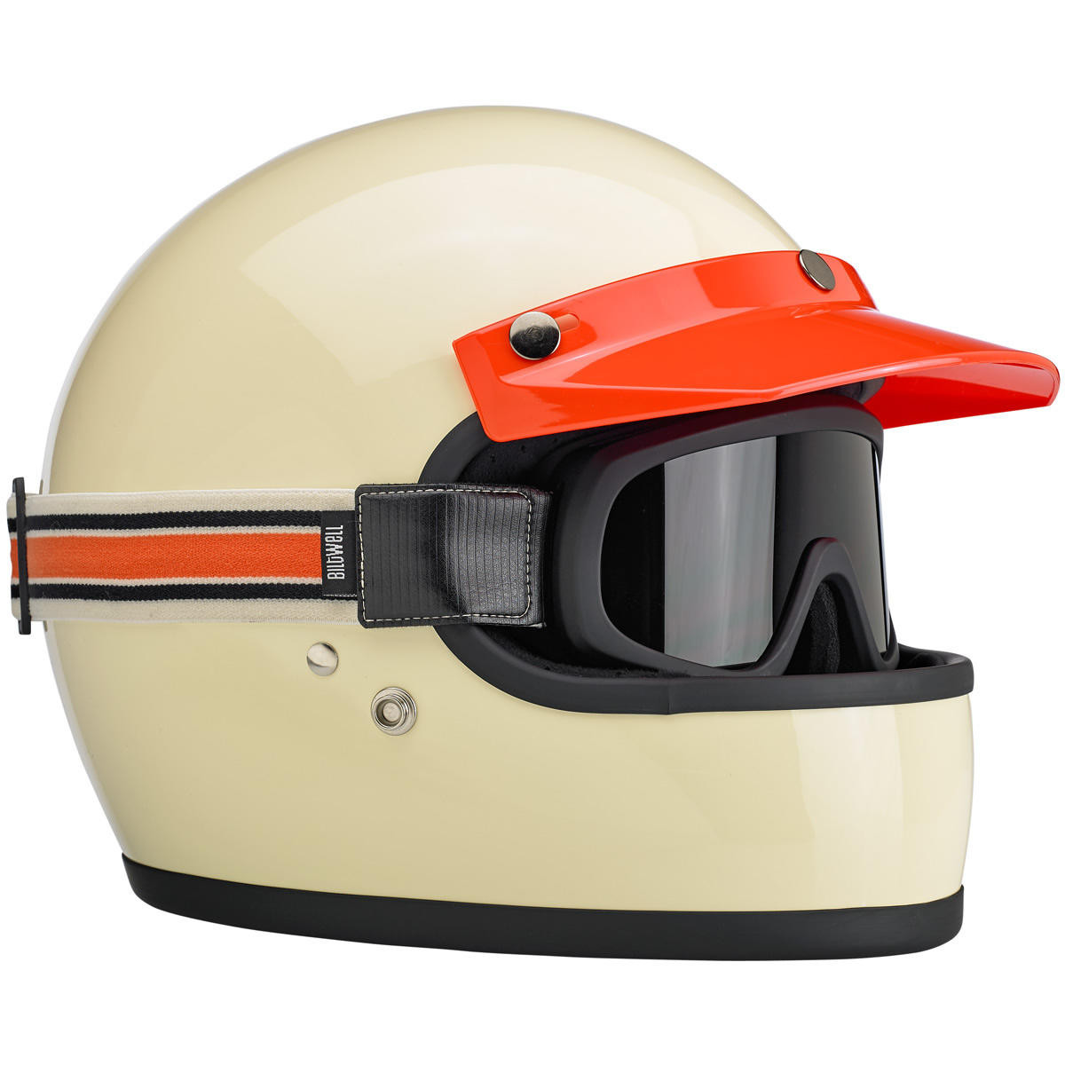 Biltwell Overland 2.0 Racer Black/Cream/Orange Motorcycle Goggle