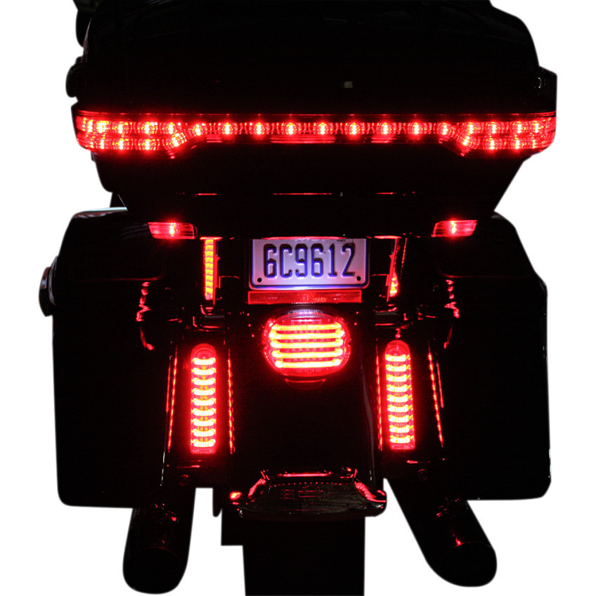 Black Housing Red Lens LED Saddlebag Lights For Harley Touring 2014-2023 - Running Brake Turn Signals Motorcycle Saddlebag Lights - Foto 3