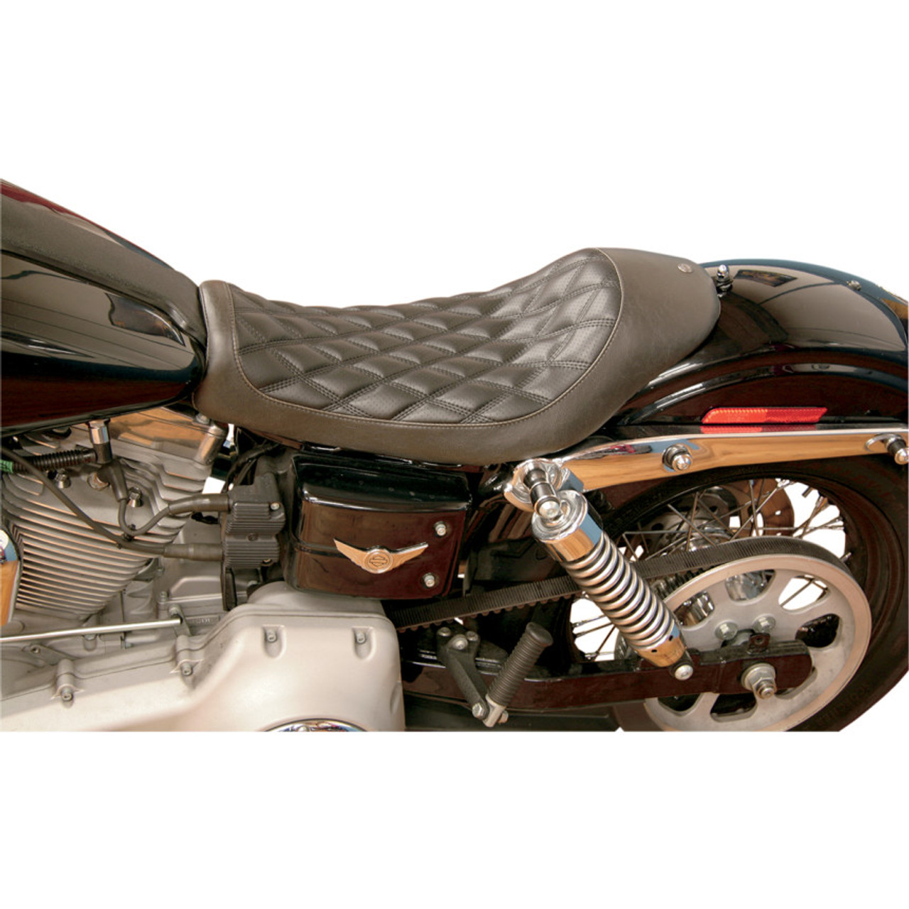 Roland Sands Design Boss ソロシート Roland Sands Boss Solo Seat for 2006-2017 Harley Dyna