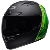 Bell Qualifier DLX Illusion MIPS Helmet - Matte/Gloss Black/Green