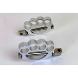 V-Twin Knuckle Foot Pegs for Harley - Chrome