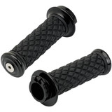 Biltwell Alumicore Grips for Harley Dual Cable - Black