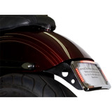 Cycle Visions Curved License Plate Mount with Slick Signal for 2018-2023 Harley Street Bob and Slim - Chrome