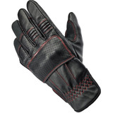 Biltwell Borrego CE Leather Gloves - Black/Red