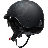 Bell Pit Boss Helmet - Flames Matte Black/Gray