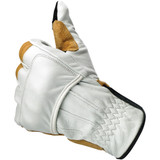 Biltwell Belden Leather Gloves - Cement/Yellow