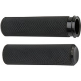 Arlen Ness Knurled Fusion Grips for Harley Dual Cable - Black