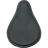 Drag Specialties Small Low-Profile Spring Solo Seat - Black Leather White Stitch