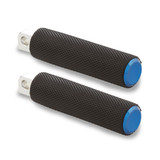 Arlen Ness Knurled Fusion Foot Pegs for Harley - Blue