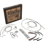 Burly Handlebar Cable and Brake Line Kit for 2017-2020 Harley FLHX Non-ABS - Stainless